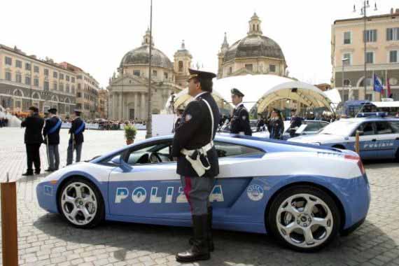 ROME, Italy (AP) -- Italian drivers who like to use highways as their personal speed-tracks are about to lose the race.Italy's state police presented a sleek new addition Friday: a Lamborghini Gallardo, with a top speed of 309 kph (192 mph). The car is ready for service, bedecked with a siren, painted blue-and-white, and the word "POLIZIA" -- "police" -- stenciled on the side.Police showed it off at an anniversary celebration in Rome on Friday. They said the Lamborghini will be used on the Salerno-Reggio Calabria highway in southern Italy, for emergencies and to transport organs for transplant.Lamborghini, which is owned by Volkswagen and based near Bologna in northern Italy, donated the car. The six-speed, two-door luxury vehicle promises the ability to go from zero to 100 kph (60 mph) in four seconds, and has a list price of US$165,000 (euro145,180 in Europe).