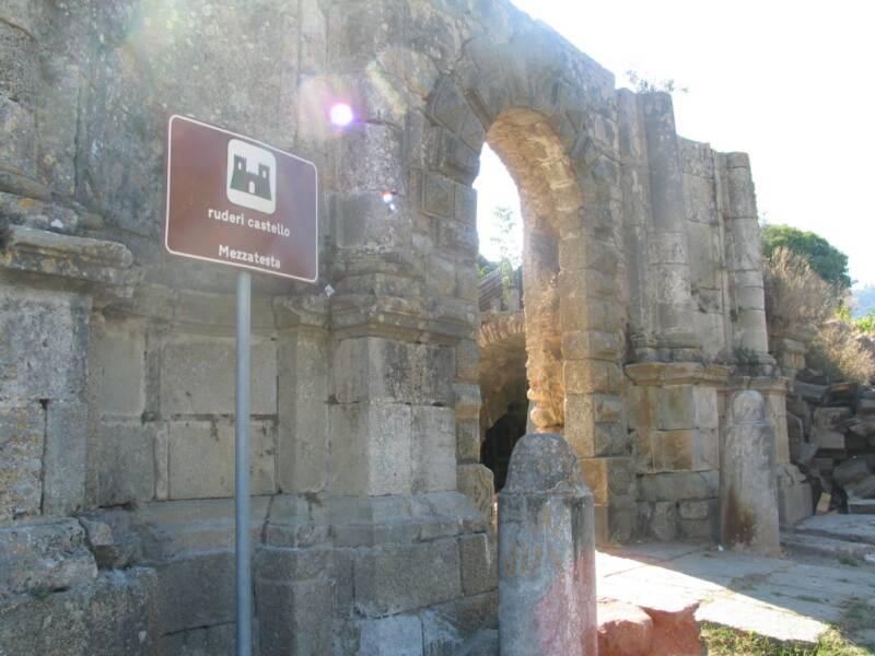 the ruins of castle mezzatesta in Seminara calabria