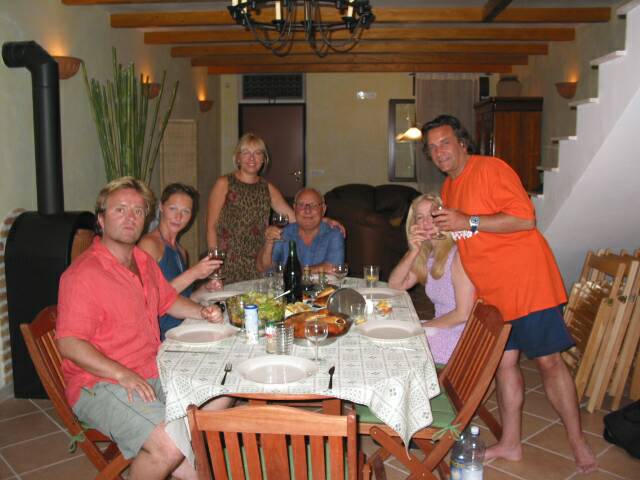 Villetta Mimma Vittoria wall of fame rental guests - Stein, Ingrid, Bozena, uncle Giuseppe, Sondra and Steve - July 2003